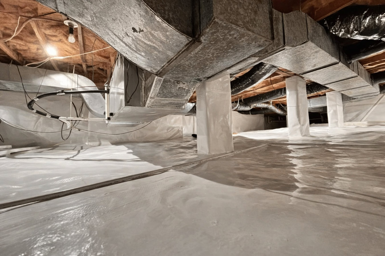 Crawl space vapor barrier